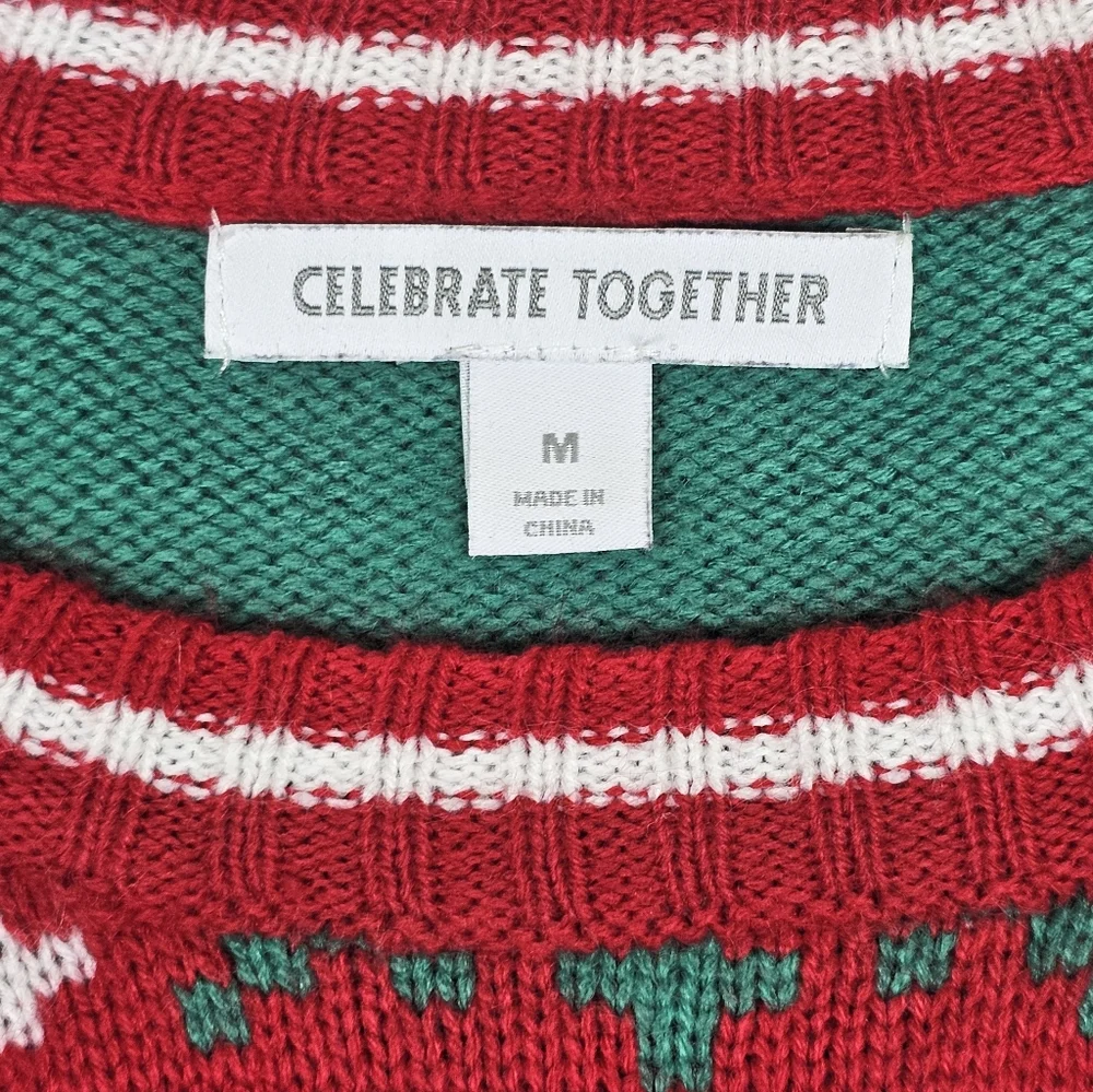 Ugly Christmas Sweater Celebrate Together‎ Mens M Cow
